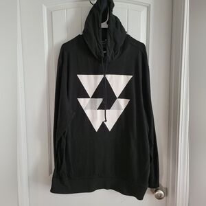 American Eagle Seriously Soft Black Graphic Hoodie XXL